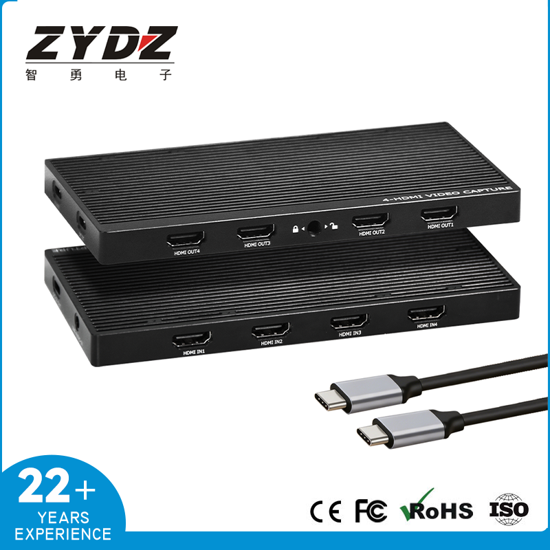 4 routes 4K@60Hz HDMI Capture Card ZY-UCH904